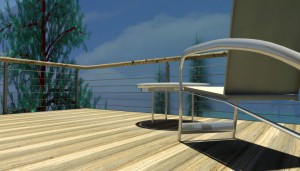 מרפסת עם דק